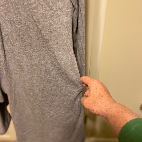 BUMP - Woman’s gray long maternity cardigan with pockets sides, Size: S - Picture 5 of 7